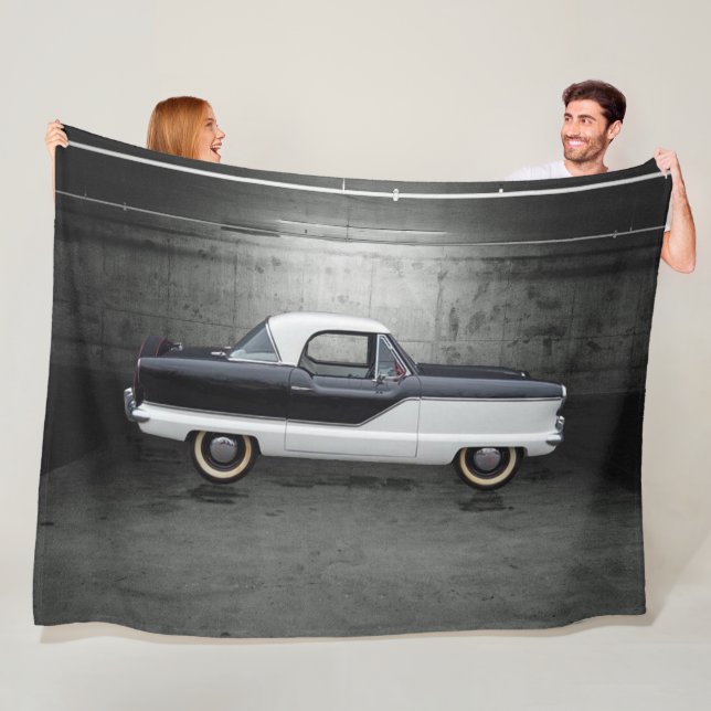 Couverture Polaire Nash noir et blanc Metropolitan (En situation)