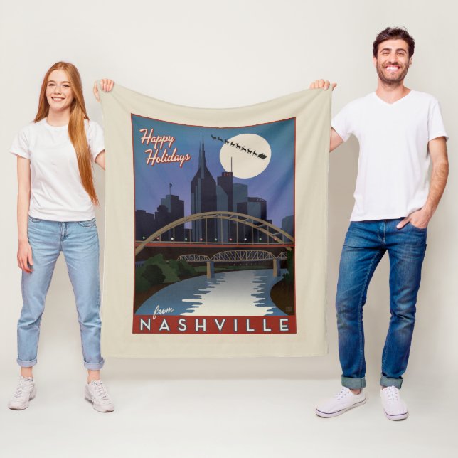 Couverture Polaire Nashville Skyline (En situation)
