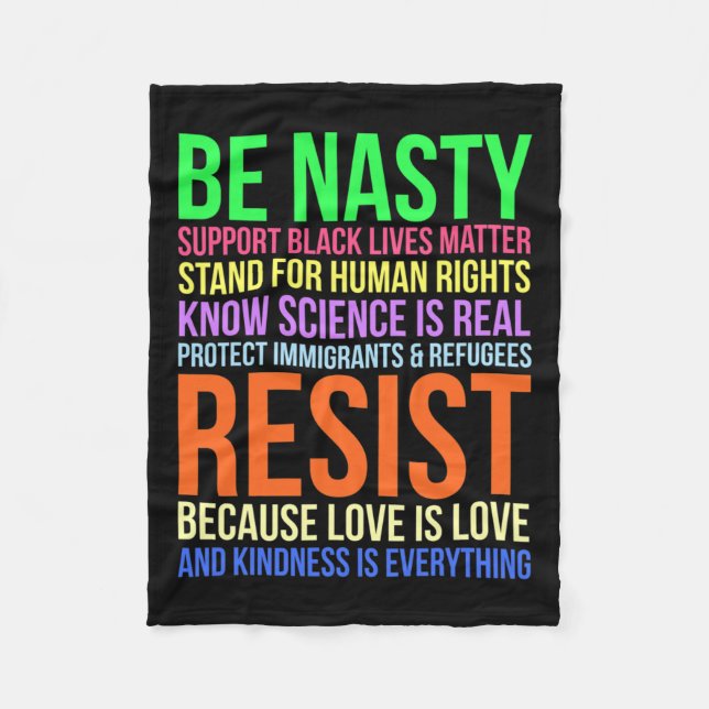 Couverture Polaire Nasty Résister Lgbtq Human Rights Science Be Kind  (Devant)