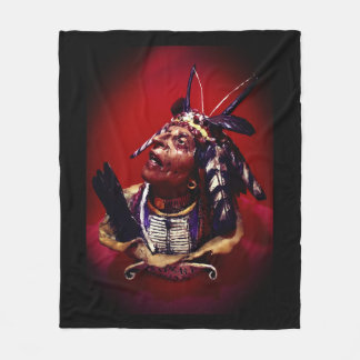 Couverture Polaire Native American "Medicine Man"