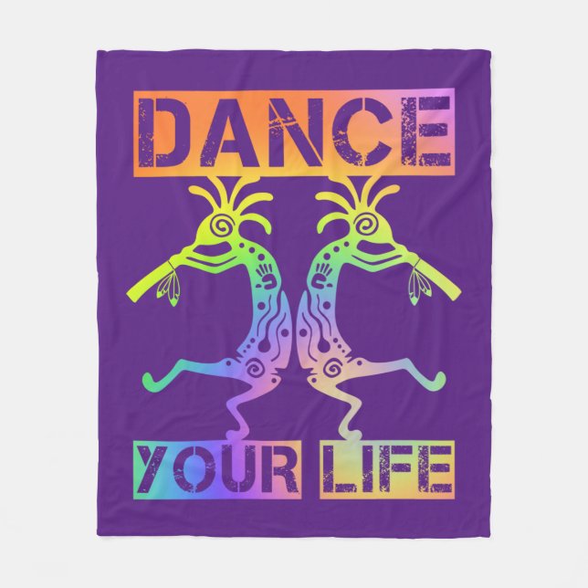 Couverture Polaire Native Americans Kokopelli - Dance Your Life 4 (Devant)