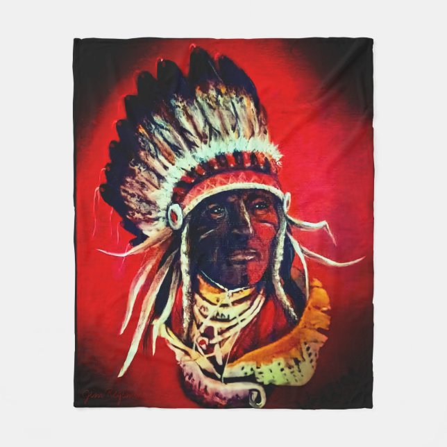 Couverture Polaire "Native Warrior" (Devant)