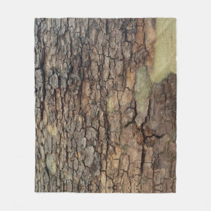 Couverture Polaire Nature rustique, écorce d'arbre