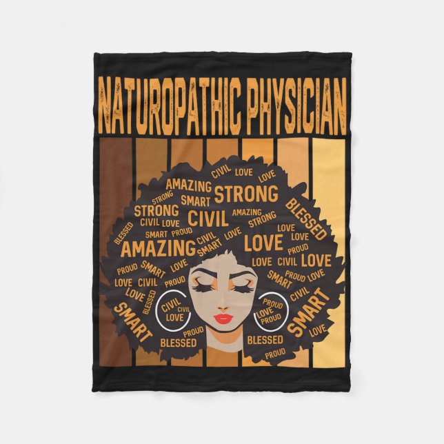 Couverture Polaire Naturopathic Physician Powerful Black History Mont (Devant)