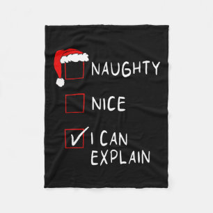 Couverture Polaire Naughty Nice Liste Je Peux Expliquer Noël Hommes F