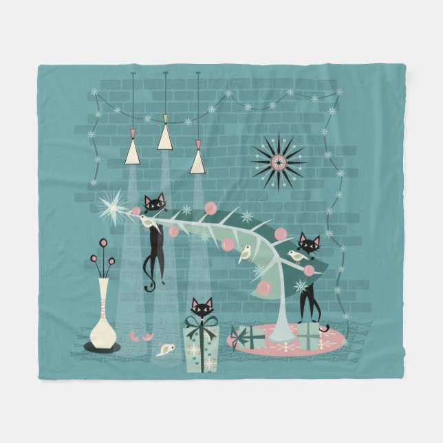 Couverture Polaire Naughty Noël (Devant (Horizontal))