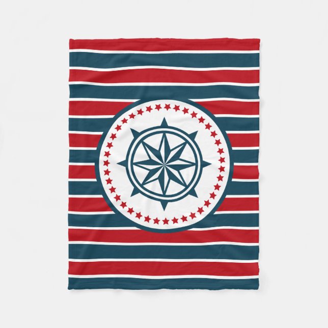 Couverture Polaire Nautical design (Devant)
