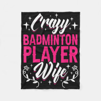 Couverture Polaire Navette femme du joueur de badminton fou