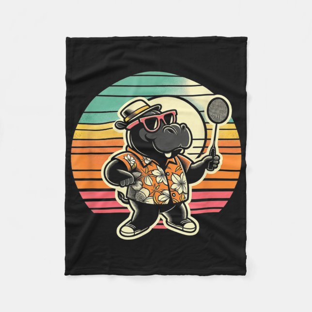 Couverture Polaire Navette Hippo Badminton (Devant)