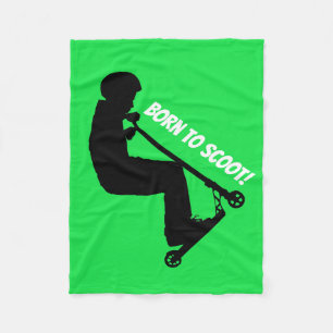 Couverture Polaire Né à Scoot - Stunt Scooter Rider Fleece Blanket