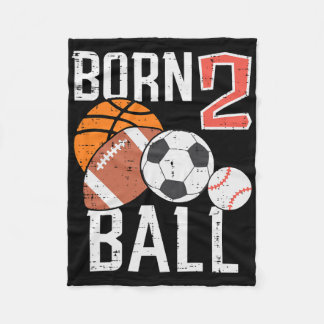 Couverture Polaire Né Basket-ball Football 2e Anniversaire Tout-petit