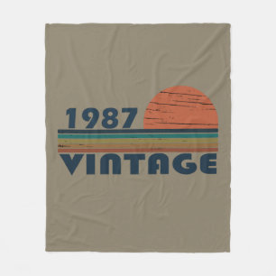 Couverture Polaire né en 1987 cadeau d'anniversaire vintage