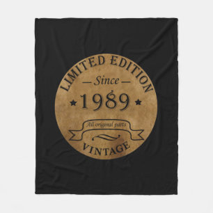 Couverture Polaire né en 1989 anniversaire vintage