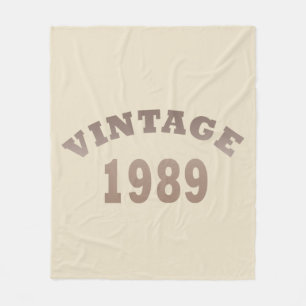 Couverture Polaire né en 1989 cadeau d'anniversaire vintage