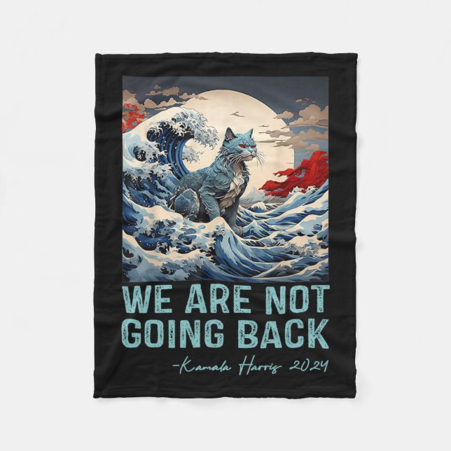 Couverture Polaire Ne Pas Retourner Une Mignonne Vague De Chats Bleus (Devant)