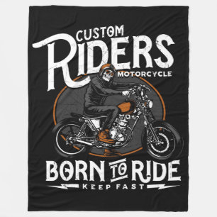 Couverture Polaire Né pour rouler à moto