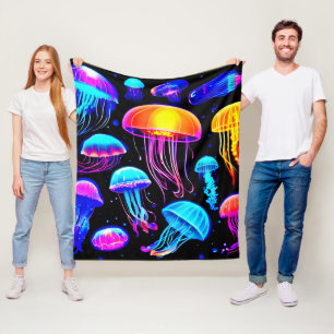 Couverture Polaire Neon Jellyfish