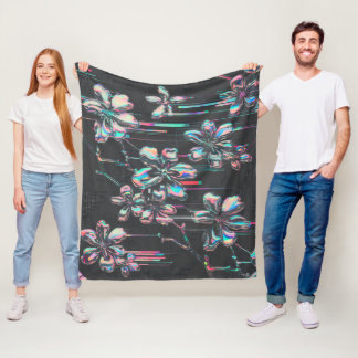 Couverture Polaire Neon Sakura Glitch