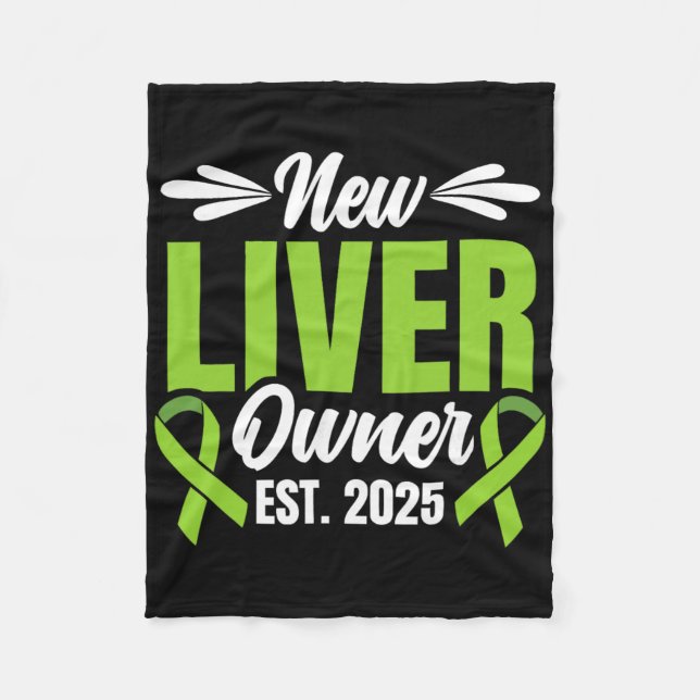 Couverture Polaire New Liver Owner Est. 2025 - Liver Transplant Recie (Devant)
