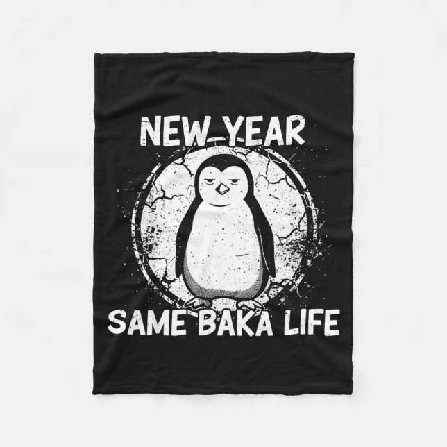 Couverture Polaire New Year Same Baka Life Baka Penguin  (Devant)