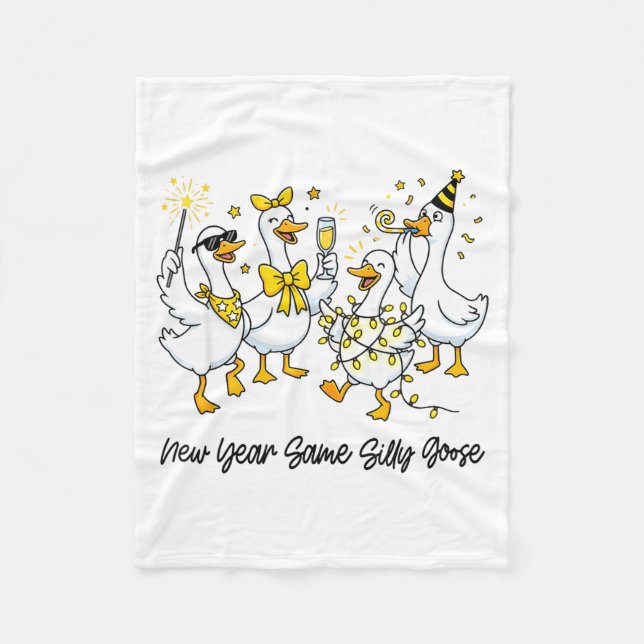 Couverture Polaire New Year Same Silly Goose Funny 2026 New Year Teac (Devant)