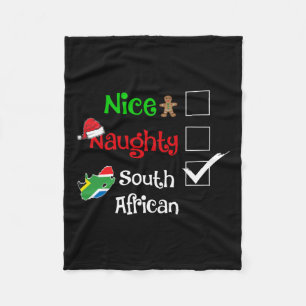 Couverture Polaire Nice Naughty Afrique du Sud Noël