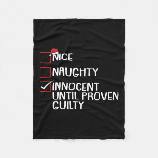 Couverture Polaire Nice Naughty Innocent Jusqu'À La Culpabilité Prove