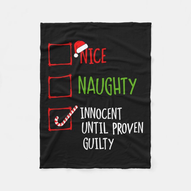 Couverture Polaire Nice Naughty Innocent Jusqu'À La Culpabilité Prove (Devant)