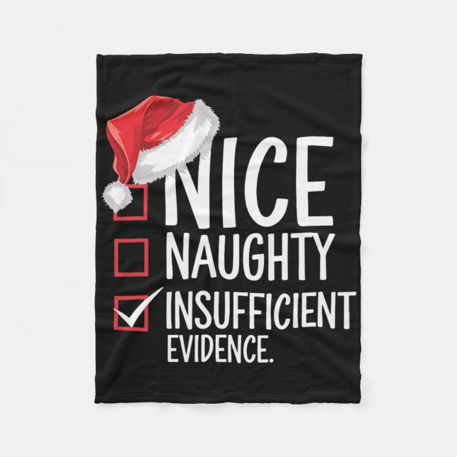 Couverture Polaire Nice Naughty Insufficient Evidence Christmas Santa (Devant)