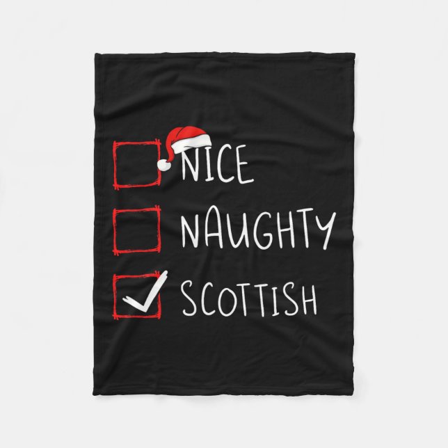 Couverture Polaire Nice Naughty Scottish Christmas Scottish Scotland  (Devant)
