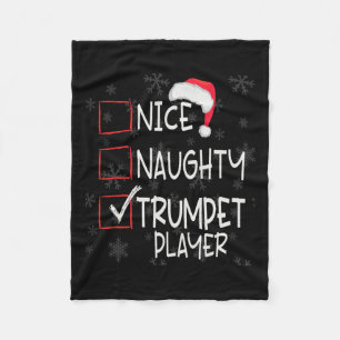 Couverture Polaire Nice Naughty Trumpet Player Liste Noël Père Noël C