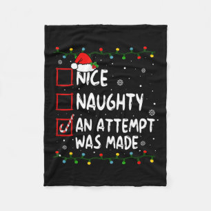 Couverture Polaire Nice Naughty Une Tentative A Été Fait Liste De Noë
