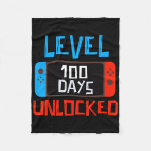 Couverture Polaire Niveau 100 Jours Scolaire Déverrouillé Gamer Boys