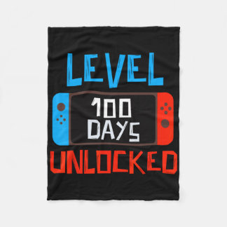Couverture Polaire Niveau 100 Jours Scolaire Déverrouillé Gamer Boys
