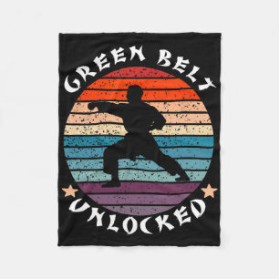 Couverture Polaire Niveau Ceinture verte Déverrouillé Réussite Karate