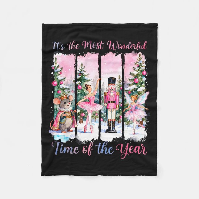 Couverture Polaire Nk Coquette Bow Nutcracker Friends Snow Globe Chri (Devant)