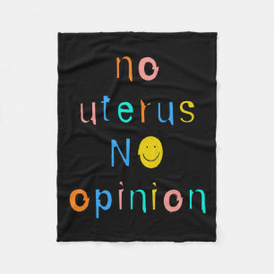Couverture Polaire No Uterus No Opinion Feminist Women's Right