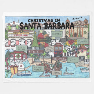 Couverture Polaire Noël à Père Noël Barbara