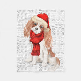 Couverture Polaire Noël Amoureux des chiens espagnol mignon Cocker