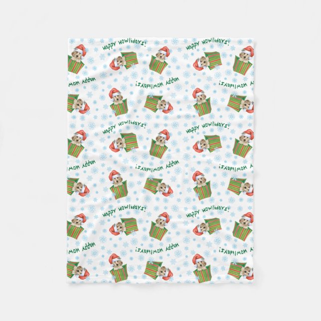 Couverture Polaire Noël Anglais Setter (Devant)