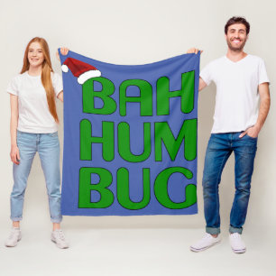 Couverture Polaire Noël Bah Humbug Chemise Art-Xmas Humbug Père Noël