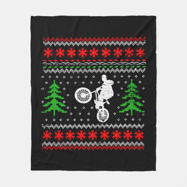 Couverture Polaire Noël BMX (Devant)