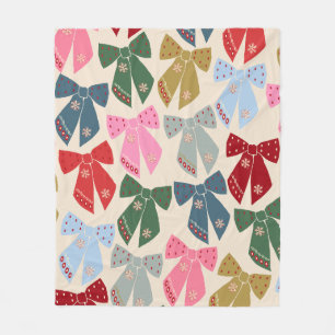 Couverture Polaire Noël Bows Coquette