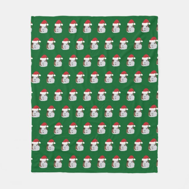 Couverture Polaire Noël Brown et porc de Guinée blanche (Devant)