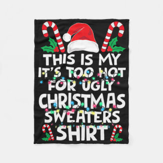 Couverture Polaire Noël C'est à moi C'est trop chaud pour le sale Noë