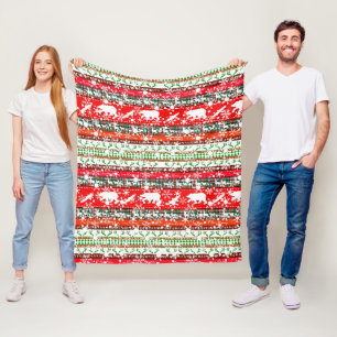 Couverture Polaire Noël dans les bois avec de la neige