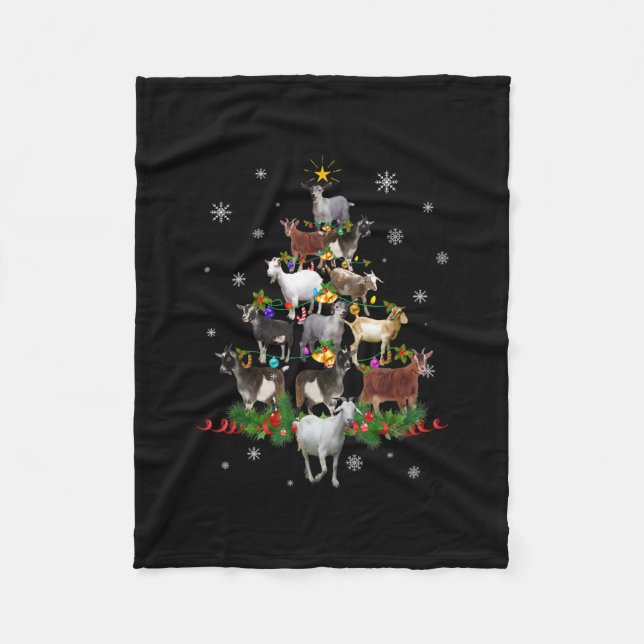 Couverture Polaire Noël des chèvres Noël Chèvre de neige Noël (Devant)