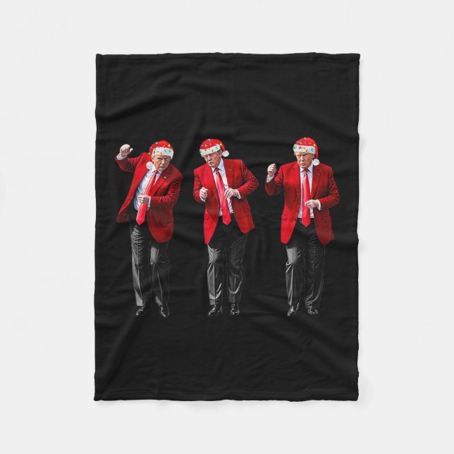 Couverture Polaire Noël Donald Trump Président 2024 Dancing Funn (Devant)