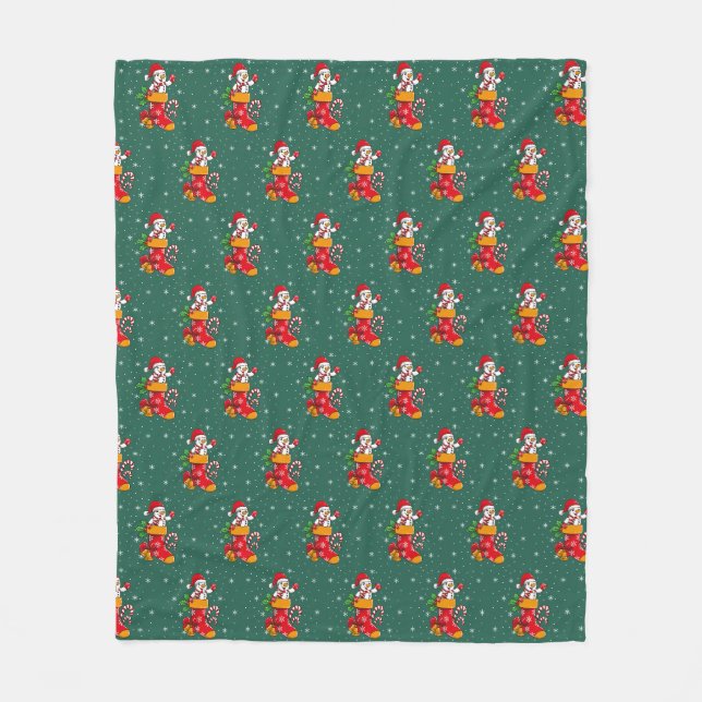 Couverture Polaire Noël du Motif mignon Snowman (Devant)