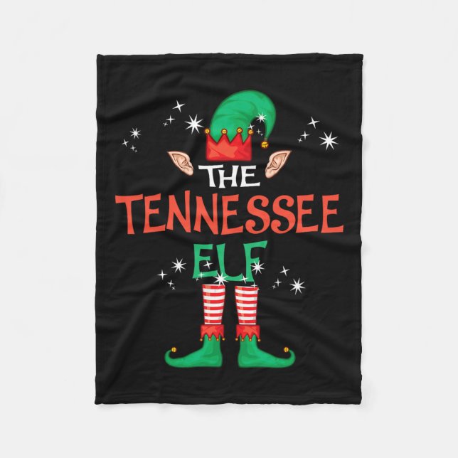 Couverture Polaire Noël du Tennessee Elf Matching Family Group (Devant)